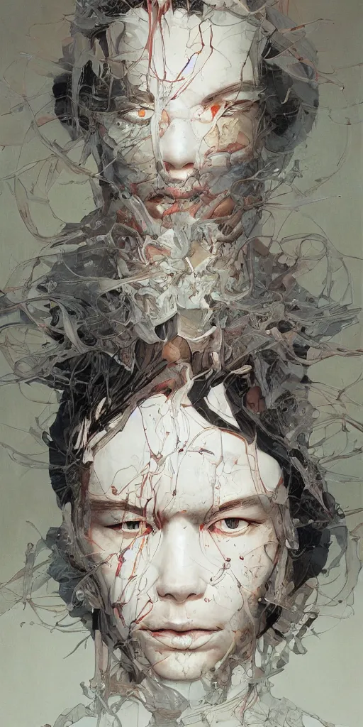 Prompt: monumental portrait painting soft light by james jean and katsuhiro otomo and erik jones, inspired by akira anime, smooth face feature, intricate oil painting, high detail illustration, sharp high detail, manga and anime 1 9 9 9