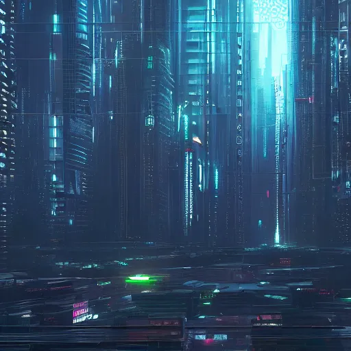 Image similar to matte painting of the sacred geometry of cyberpunk, brilliant colors, HD