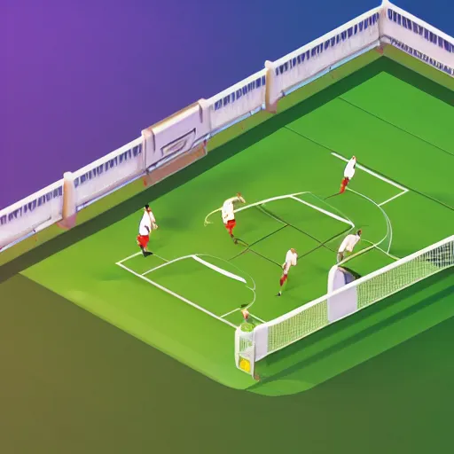 Image similar to isometric soccer lootbox, isometric, 3 d, octane, game, artstation