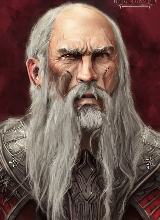 Image similar to warrior character portrait revenant old male hobbi fantasy