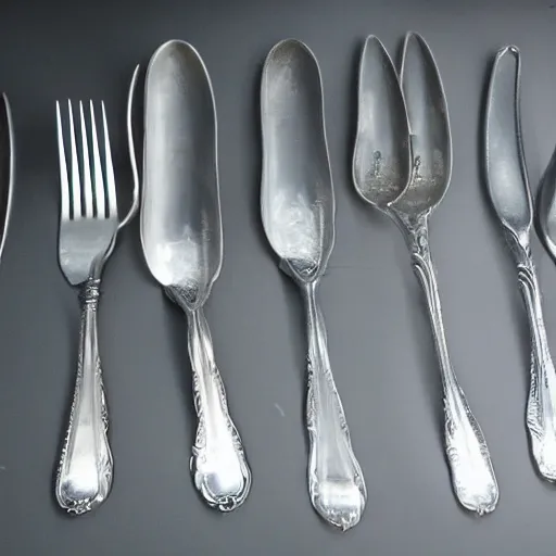 Image similar to silverware for aliens