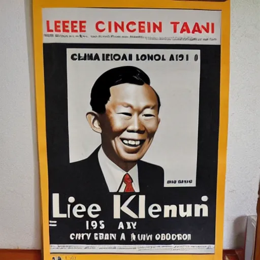 Image similar to A 1950s poster of Lee Kuan Yew