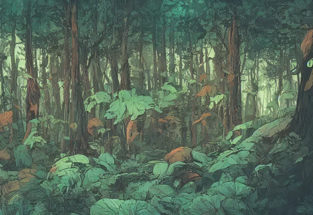 Prompt: handmade illustration of a forest landscape, line art, ink, watercolor by Kilian Eng and by Jake Parker, winning-award masterpiece, fantastic, octane render, 8K HD Resolution, High quality image
