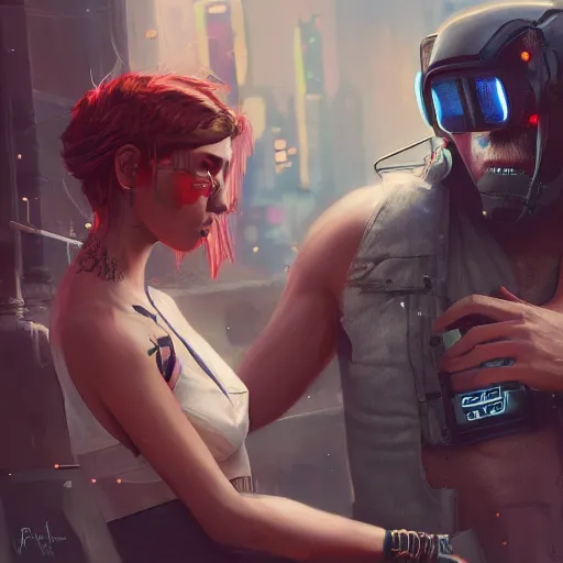 Prompt: a romantic story of toxic masculinity, photorealistic, artstation, cyberpunk, 4k