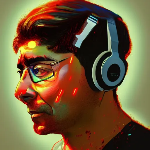 Prompt: tony khan wearing a headset, yelling furiously, piles of cocaine everywhere, scolding, background filled with frightened people, intense, hyper detailed, artstation, flashing lights, hyper anger, intricate detail, concept art, 8 k