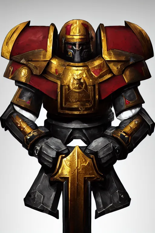 Image similar to armor portrait heros warhammer 4 0 k horus heresy fanart - the primarchs emperor by johannes helgeson animated with vfx concept artist & illustrator global illumination ray tracing hdr fanart arstation zbrush central hardmesh 8 k octane renderer comics stylized