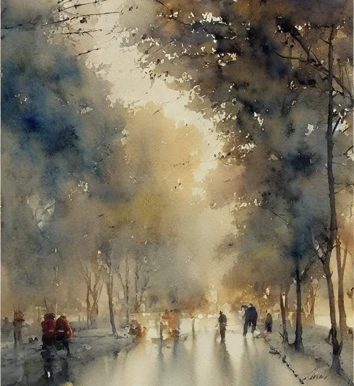 Image similar to a beautiful watercolor painting by Joseph Zbukvic
