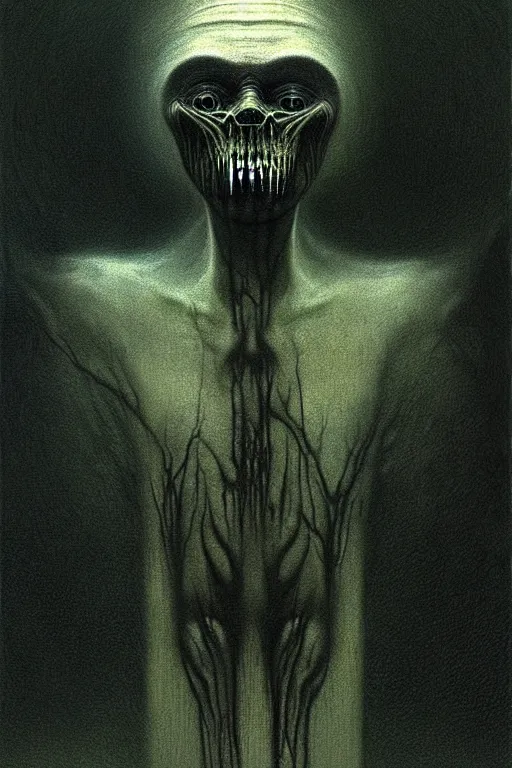 Prompt: portrait of a crazed, shadowy figure!!! in the middle of the universe!!! by h. r. giger, beksinski, digital art, artstation