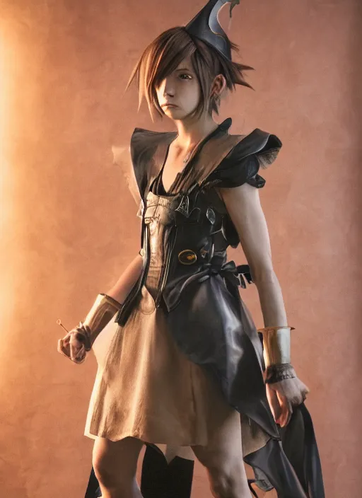 Image similar to a full portrait photo of real - life zidane final fantasy ix character, f / 2 2, 3 5 mm, 2 7 0 0 k, lighting, perfect faces, award winning photography.