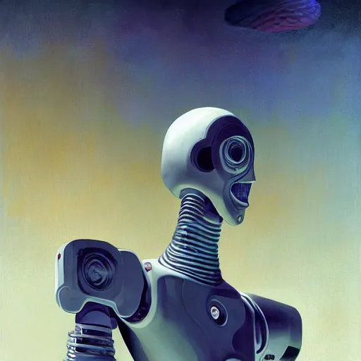 Prompt: Portrait of a white Medic robot, highly detailed, very coherent, painted by Francis Bacon and Edward Hopper, Wayne Barlowe, painted by James Gilleard, surrealism, airbrush, art by JamesJean