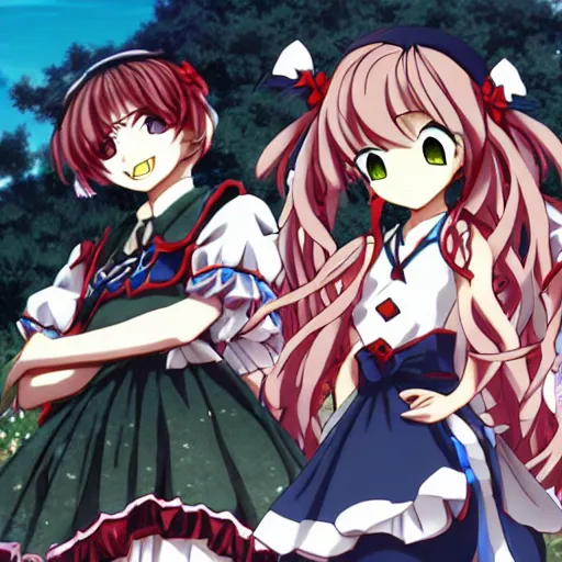 Image similar to Anime screenshot of Touhou Project's Danbooru