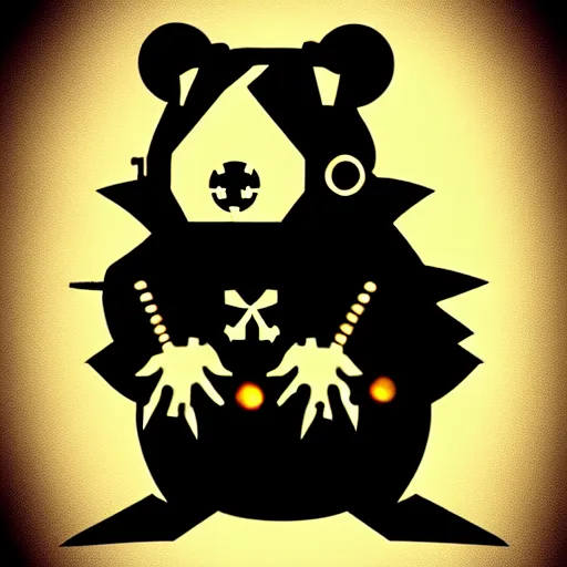 Image similar to a cute cyberpunk hamster as a supervillain, steam punk, gothic, 4 k