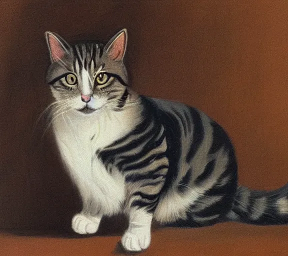 Prompt: painting of a cat by li zhaodao