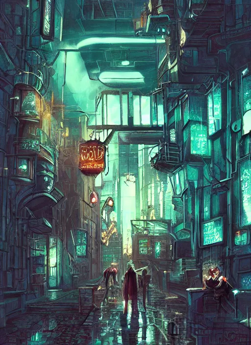 Anime Cyberpunk City Painting Diagonal Camera · Creative Fabrica