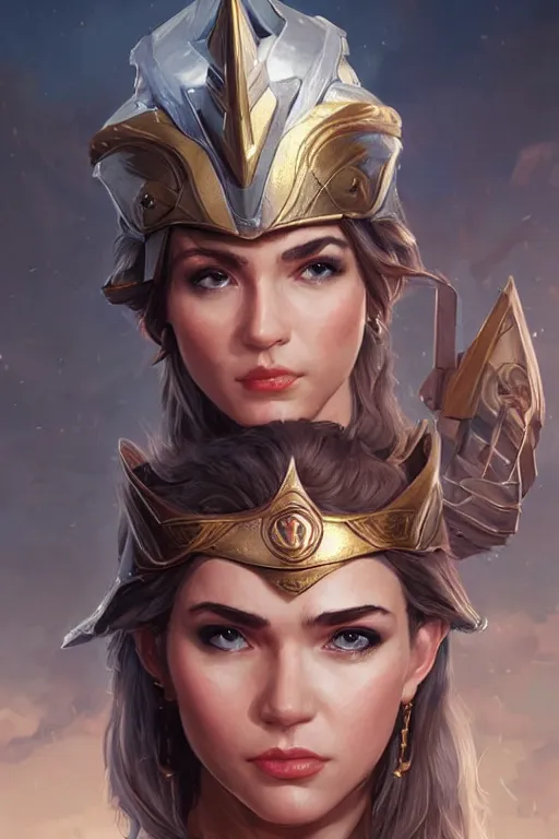 Image similar to amazon valkyrie athena, d & d, fantasy, portrait, highly detailed, headshot, digital painting, trending on artstation, concept art, sharp focus, illustration, art by artgerm and greg rutkowski and magali villeneuve