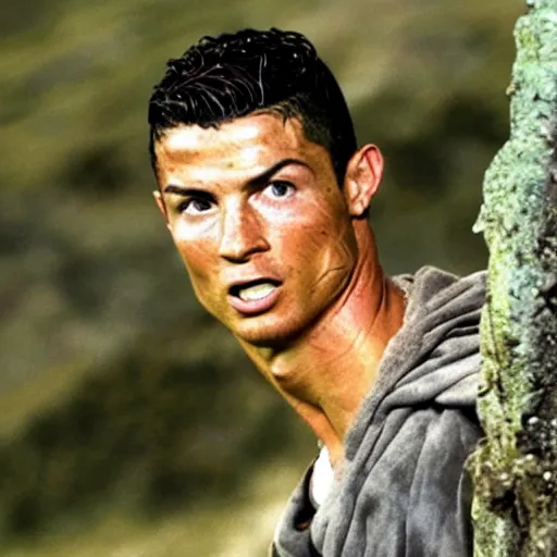 Image similar to a still of cristiano ronaldo in the lord of the rings