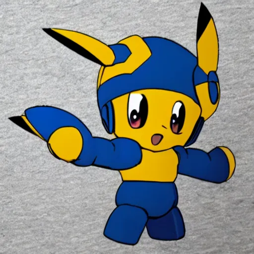 Image similar to Megaman as Pikachu