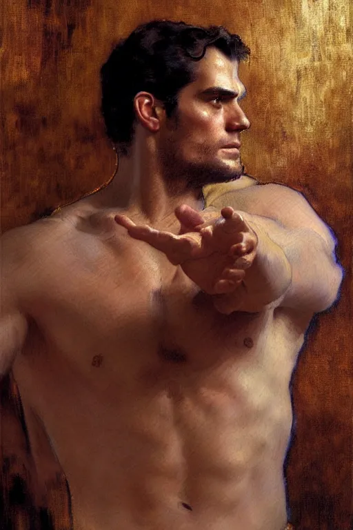 Image similar to henry cavill, painting by gaston bussiere, craig mullins, j. c. leyendecker, edgar degas