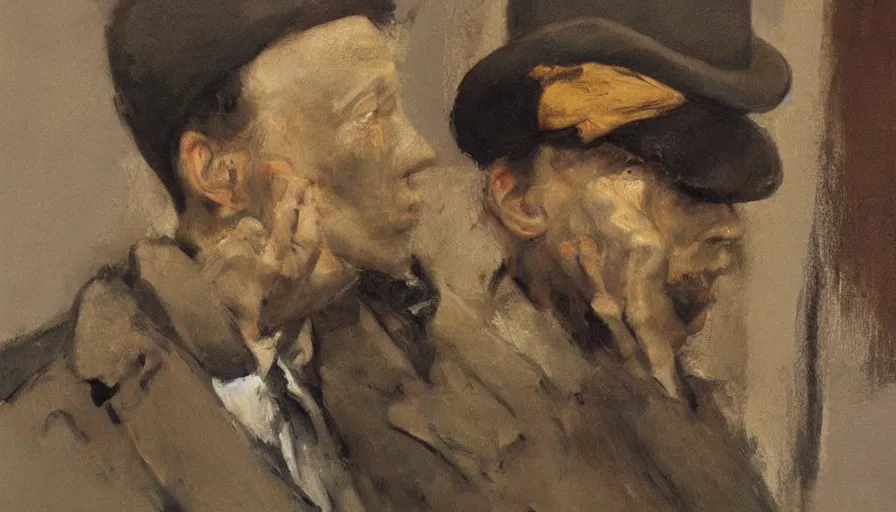 Prompt: painting by borremans, sherlock holmes, detailed, stunning