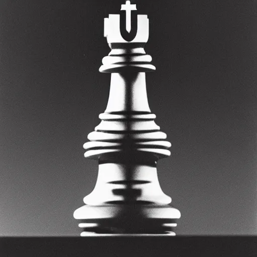 Prompt: a chess piece floating in computer code, monochrome by Daido Moriyama, cyberpunk