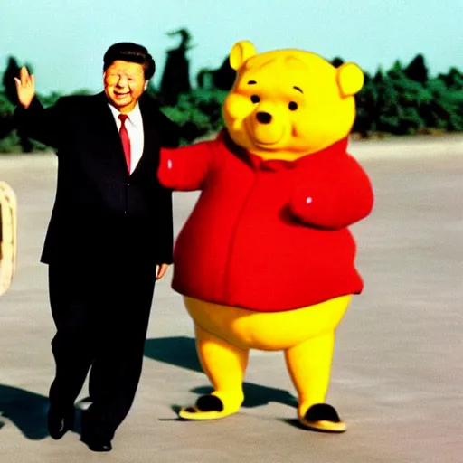 Prompt: xi jinping and winnie the pooh starring in fear and loathing in los vegas ( 1 9 9 8 )