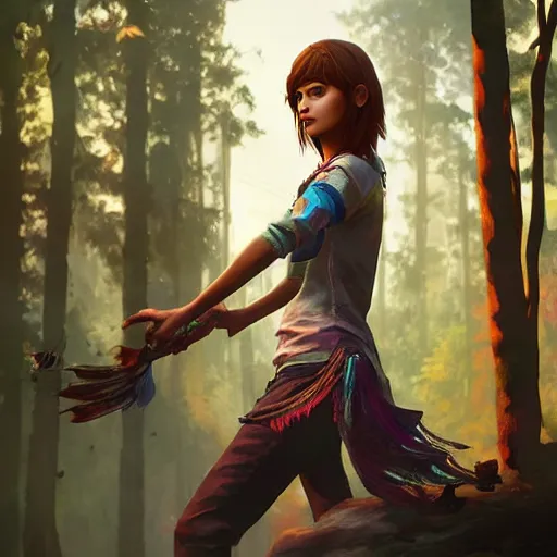 Prompt: an indian fairy, style game life is strange true colors square enix, trending on artstation, painted by greg rutkowski, render with game the last of us parte ii details