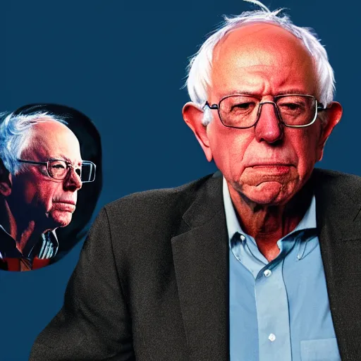 Prompt: Cinematic Imax depiction of Bernie Sanders as a rustic cyborg in the style of Jason Edmiston 3840 x 2160