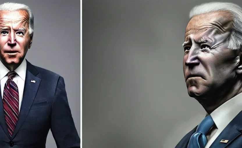 Image similar to joe biden in skyrim, a photorealistic painting