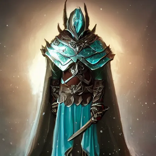 Prompt: handsome male snow elf in a turquoise cape and silver ornate armour, albino skin, ultra detailed fantasy, elden ring, realistic, dnd character portrait, full body, dnd, rpg, lotr game design fanart by concept art, behance hd, artstation, deviantart, global illumination radiating a glowing aura