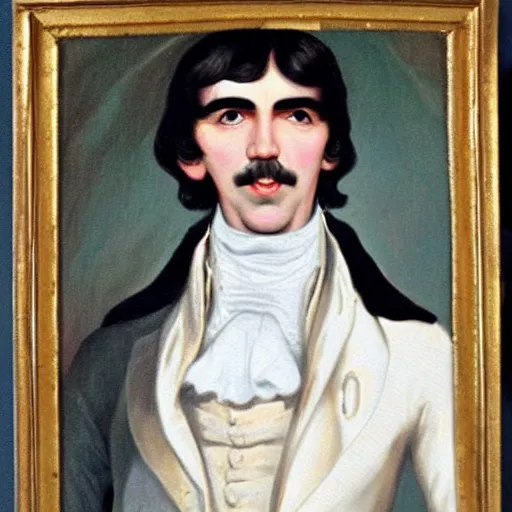 Image similar to regency era painting of a young george harrison