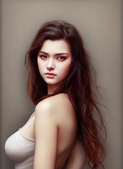 Image similar to photo of a gorgeous young woman in the style of stefan kostic, realistic, professionally, professionally color graded, half body shot, sharp focus, 8 k high definition, insanely detailed, intricate, elegant, art by stanley lau and artgerm