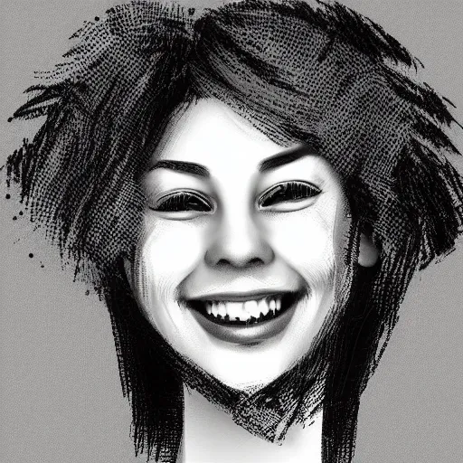 Image similar to a smile, black background, digital art