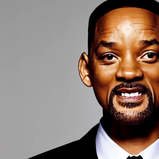 Prompt: will smith angrily pointing at the camera, angry!!!!!!!!! mad face, angry face, looking at camera, threatening, highly detailed, well - lit, award - winning photograph, real image
