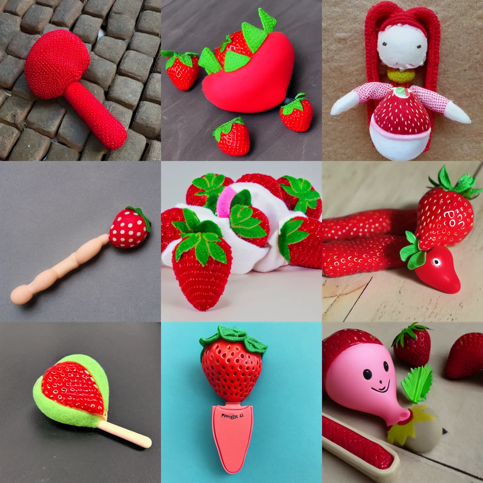Prompt: strawberry and toy poddle hybrid