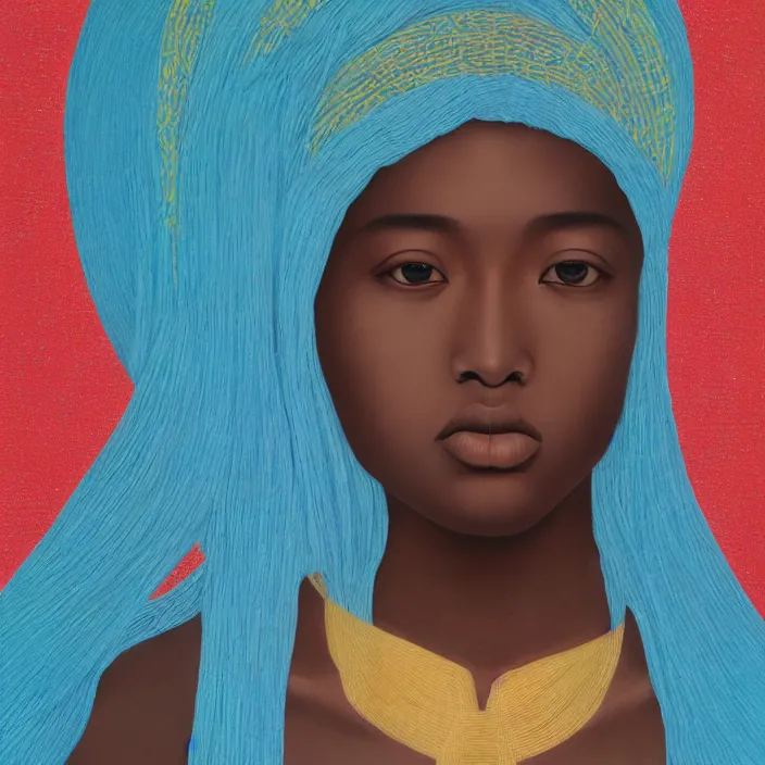 Prompt: an African Jesus, portrait painting by Hsiao-Ron Cheng,