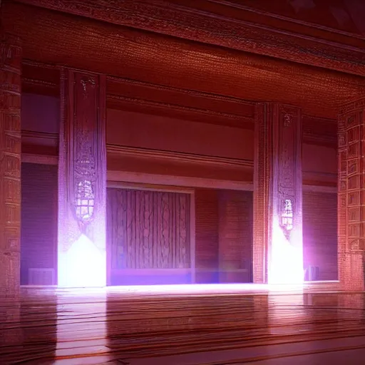 Image similar to the grand entrance, art by kotaro chiba, volumetric lighting, epic composition