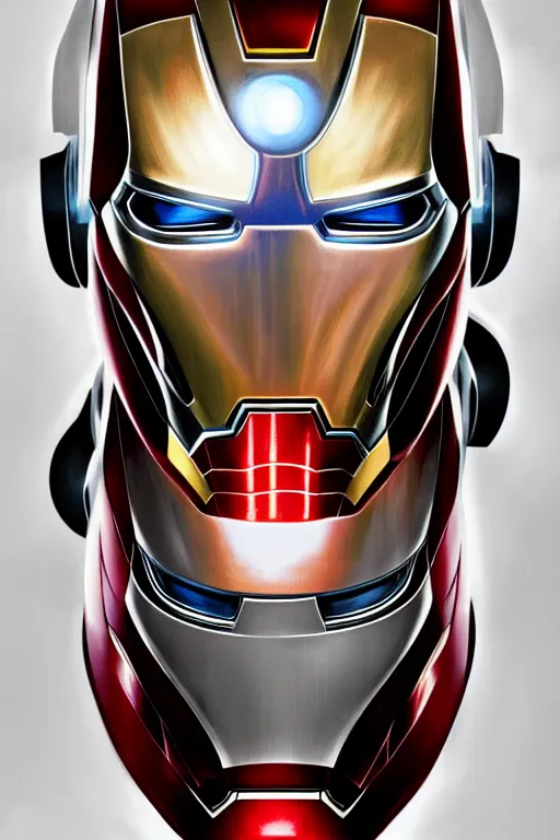 Image similar to elon musk as iron man with a face, realistic portrait, symmetrical, highly detailed, digital painting, artstation, concept art, smooth, sharp focus, illustration, cinematic lighting, art by artgerm and greg rutkowski and alphonse mucha