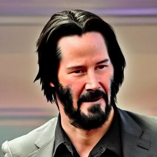 Image similar to Keanu Reeves cosplays as Wolverine