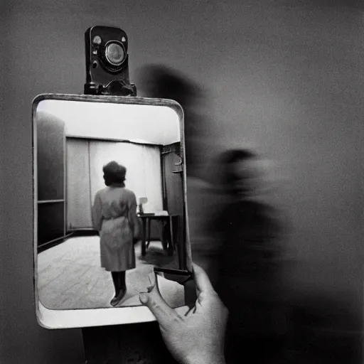 Image similar to the self portrait, by vivian maier,