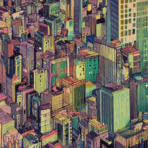 Image similar to a city by aya takano