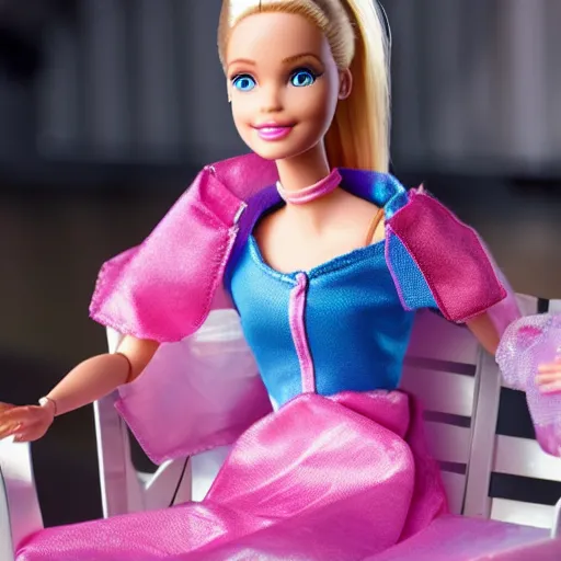 Image similar to barbie live action remake, 4 k, film still, live action, realistic, human, actress