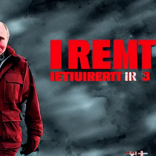 Prompt: vladimir putin in red alert 3 poster