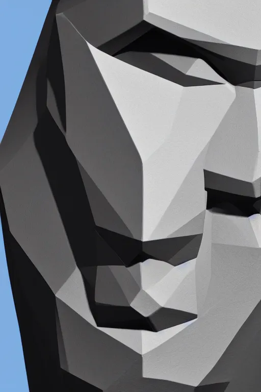 Image similar to close - up of a low - poly human face, random background, 8 k, hdr, high quality, high resolution, lossless, lossless quality, 4 k, 1 6 k, 8 k quality