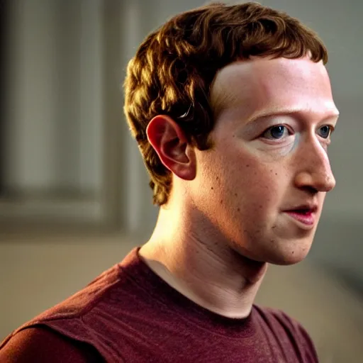 Prompt: a film still of mark Zuckerberg in the movie 300, high quality