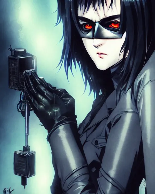 Prompt: portrait Anime Batman grunge punk beautiful in-mask fine-face, pretty face, realistic shaded Perfect face, fine details. Anime. Gotham-city night realistic shaded lighting by Ilya Kuvshinov krenz cushart katsuhiro otomo ghost-in-the-shell, magali villeneuve, artgerm, rutkowski Jeremy Lipkin and Giuseppe Dangelico Pino and Michael Garmash and Rob Rey