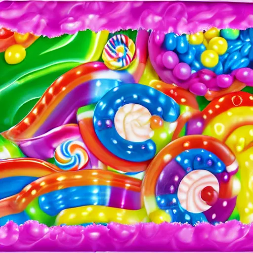 Image similar to high quality photograph candy land