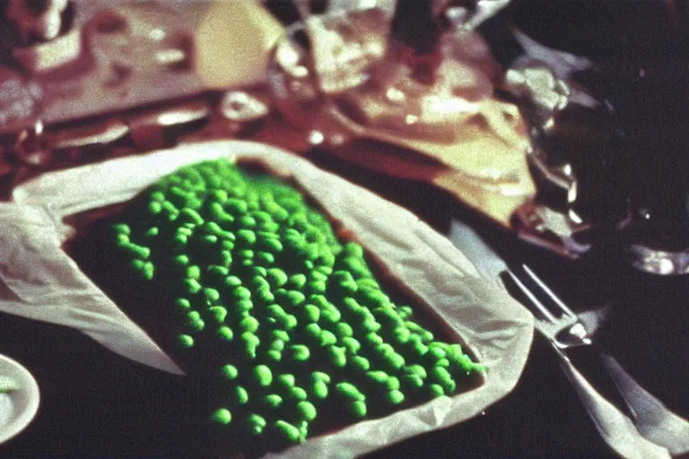 Image similar to peas and cheese aspic, in cyberspace, in 1 9 9 5, y 2 k cybercore, industrial low - light photography, still from a ridley scott movie