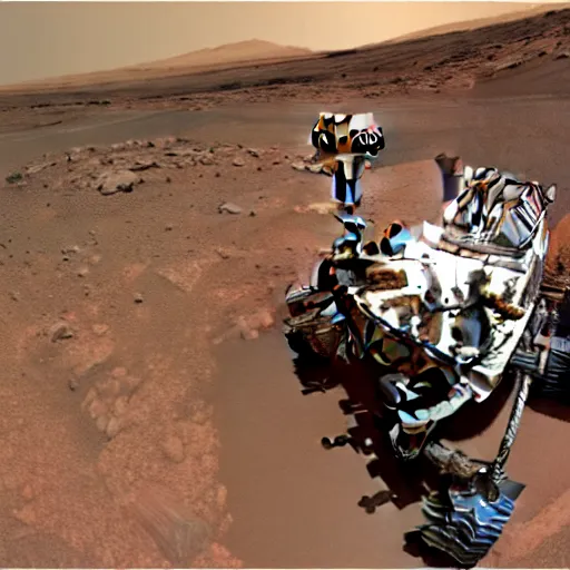 Image similar to show me an alien already mars rover footage