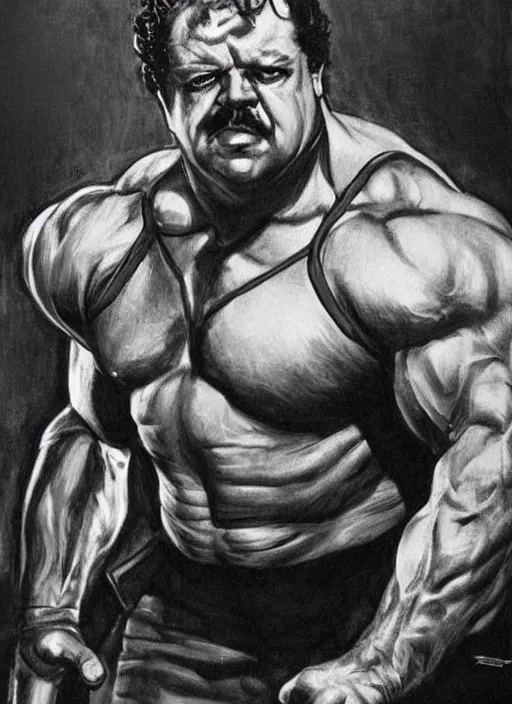 Image similar to gk chesterton as a buff action hero with muscles and a shotgun. portrait by james gurney. realistic face. awesome.