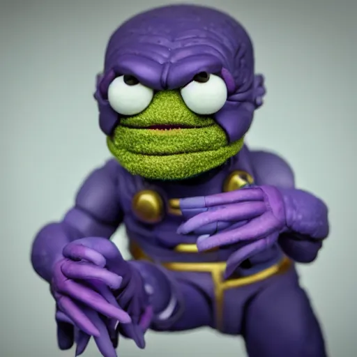 Prompt: Thanos as a Muppet